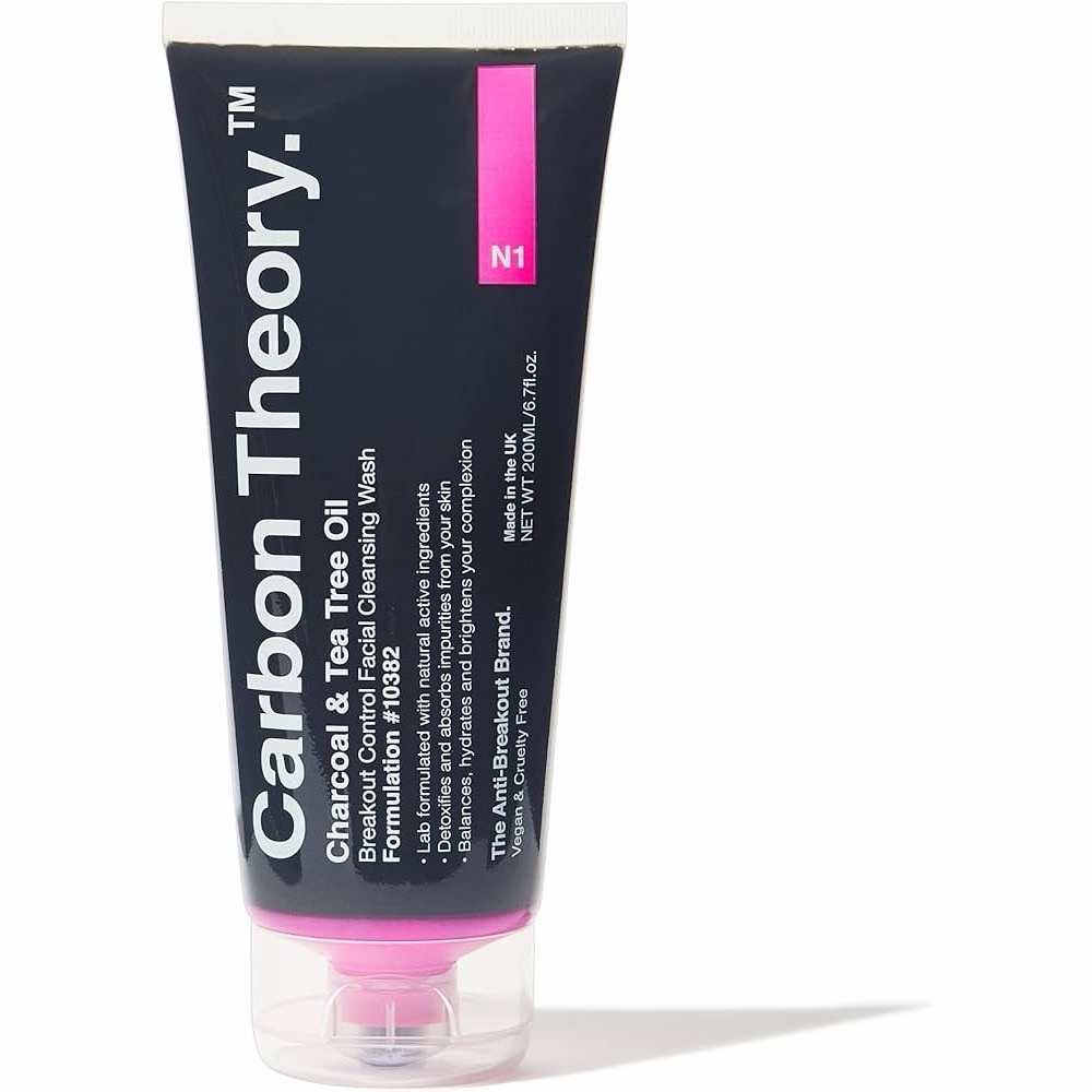 CARBON THEORY Breakout Control Facial Cleansing Wash w/ Charcoal & Tea Tree Oil
